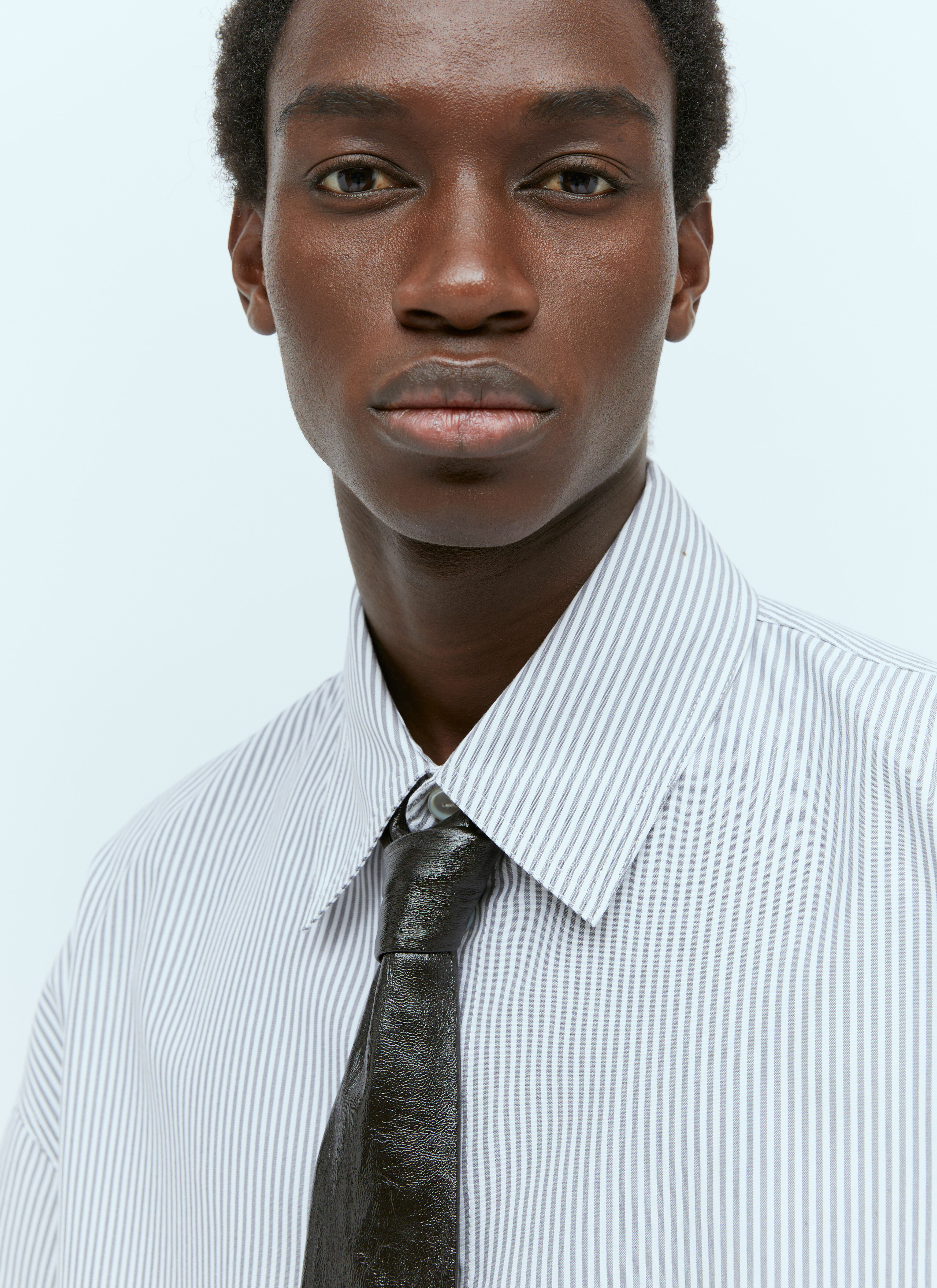 Bottega Veneta Men's' Shiny Leather Tie in Green | LN-CC®