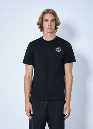 Moncler Logo Motif Cotton Jersey T-Shirt Black mon0165025