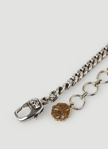 Alexander McQueen Snake Medall Bracelet Silver amq0150044