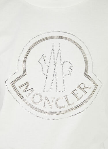 Moncler 로고 반팔 티셔츠 화이트 mon0246040