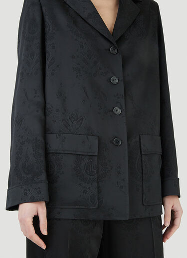 Saint Laurent Jacquard Pyjama Shirt Black sla0244009