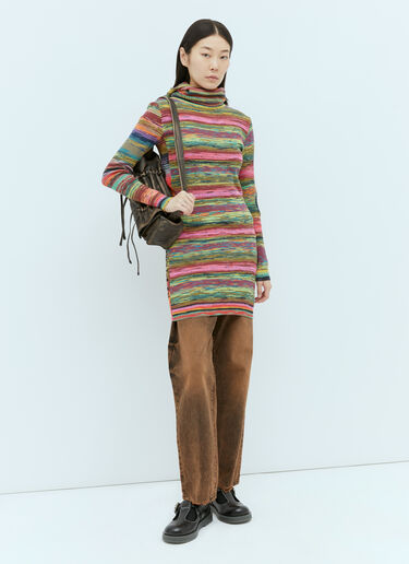 Aries SpaceDye Problemo Holey Knit Mini Dress Multicolour ari0254002