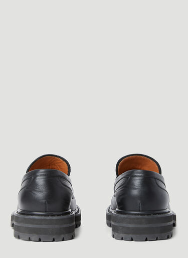 Marni Pierced Leather Loafers Black mni0155013