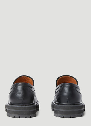 Pierced Leather Loafers Marni Pierced Leather Loafers Black mni0155013
