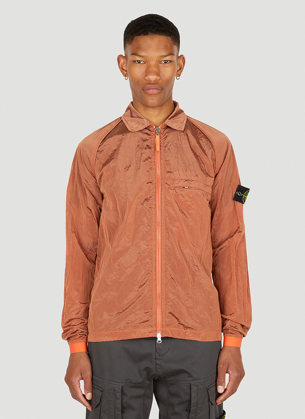 Stone island hotsell overshirt orange