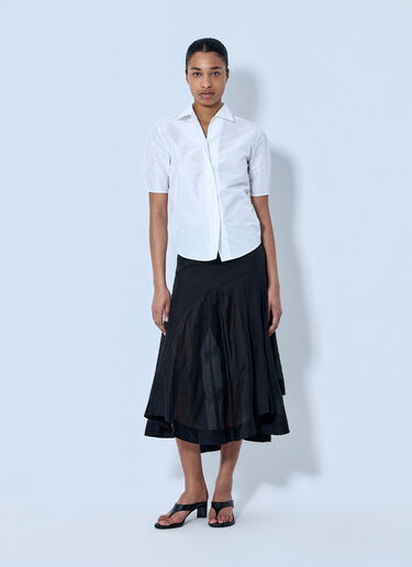 Jil Sander Short Sleeve Cotton Poplin Shirt White jil0264032