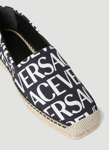 Versace Logo Print Espadrilles Black vrs0251037