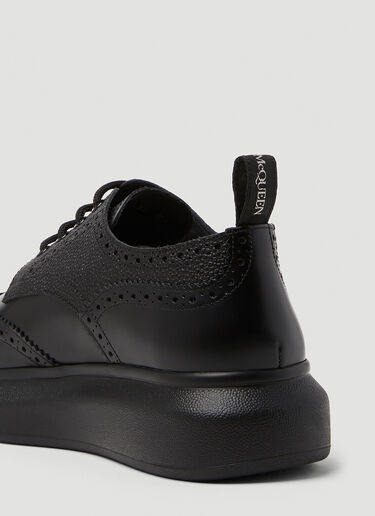Alexander McQueen Platform Brogue Lace-Up Shoes Black amq0149042