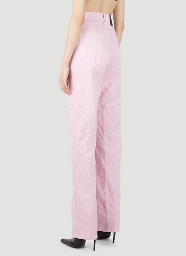 Mugler Structured Panel Jeans Pink mug0251067