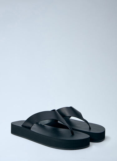 The Row Dune Platform Thong Sandals Black row0264071