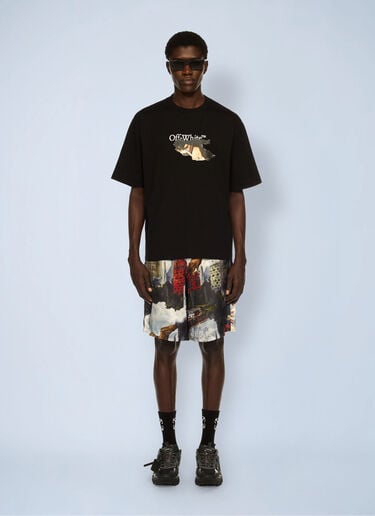 Off-White Paint Arrow Skate Logo T-Shirt Black ofw0162019