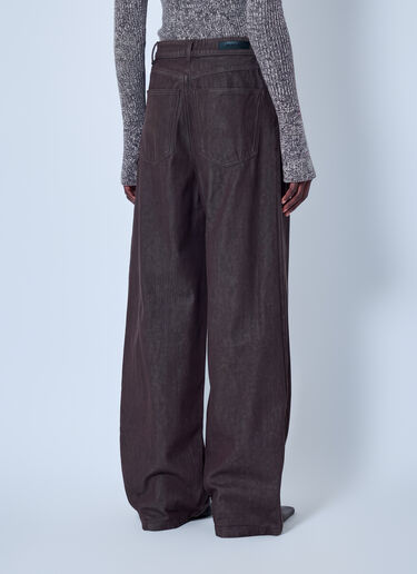 LN-CC® - Sportmax: Beati Denim Palazzo Trousers - Brown Sportmax Beati Denim Palazzo Trousers Brown spx0266012