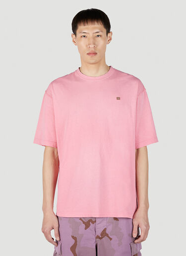 Acne Studios Face Patch T-Shirt Pink acn0151031