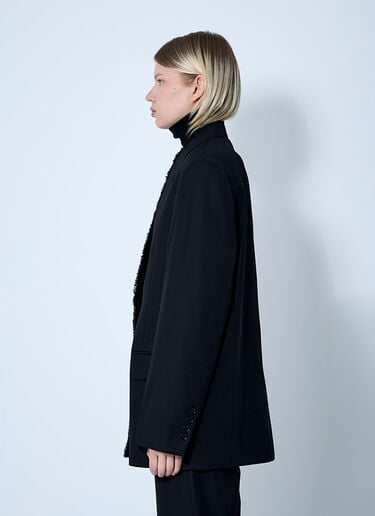 TOTEME Raw Lapel Jacket Black tot0261072