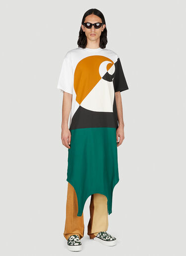 Marni x Carhartt 로고 티셔츠 그린 mca0150013