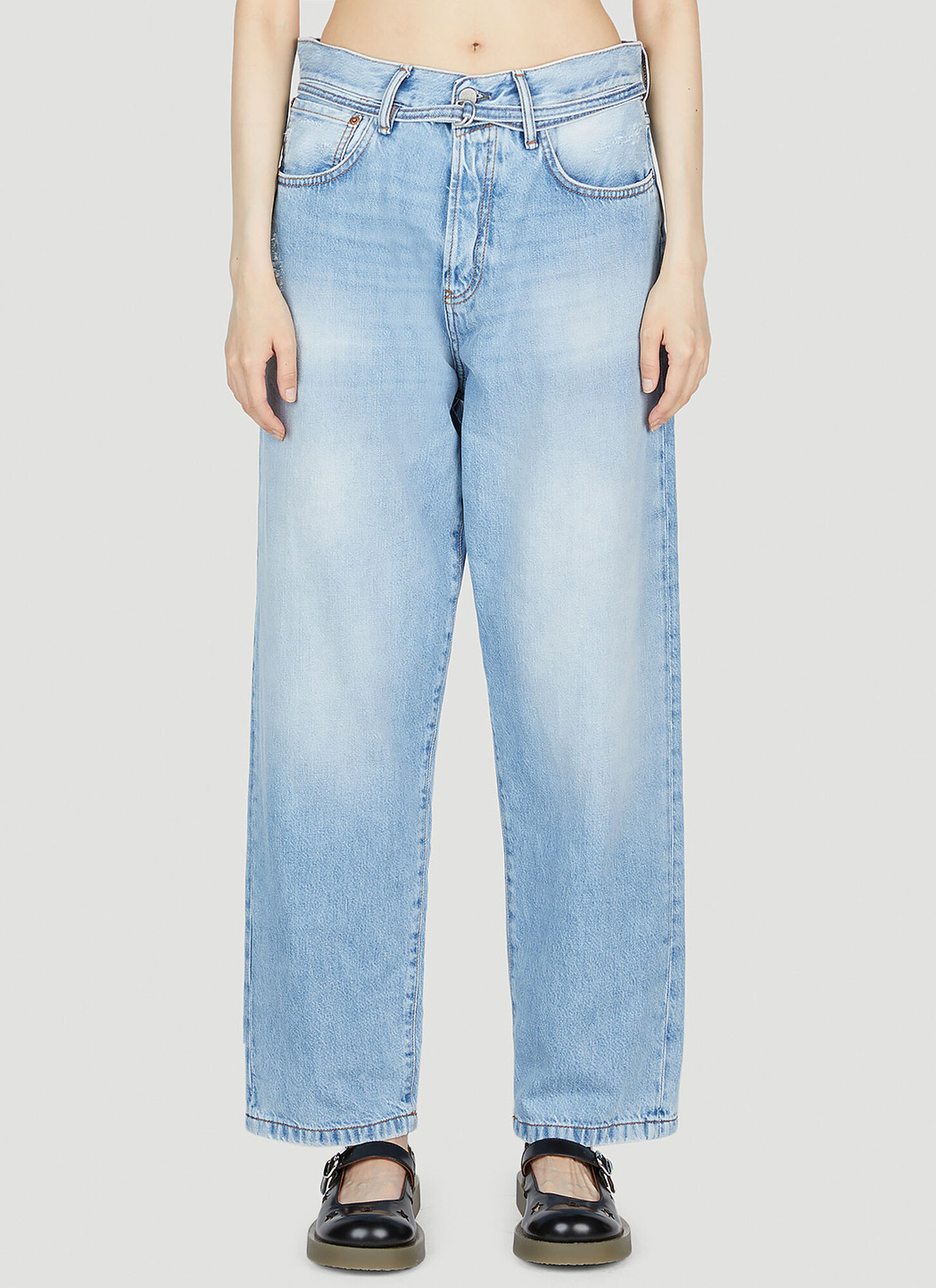 Acne Studios Straight-leg Cotton Jeans In Blue