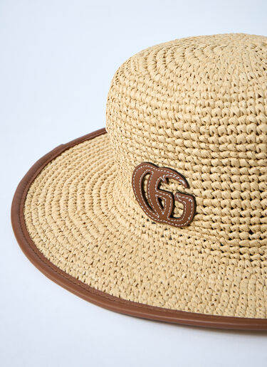平顶宽檐圆草帽  Gucci 平顶宽檐圆草帽  米色 guc0261051