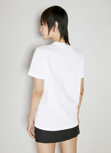 Prada 크리스털 장식 로고 티셔츠 화이트 pra0255007