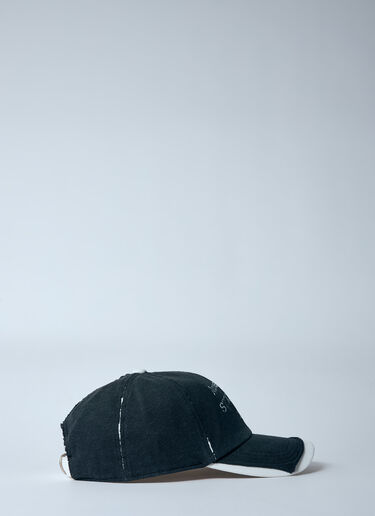 Acne Studios Logo Stampe Baseball Cap Black acn0359006