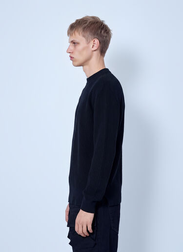 LN-CC® - Rick Owens: Fisherman Round Neck Sweater - Black Rick Owens Fisherman Round Neck Sweater Black ric0165038