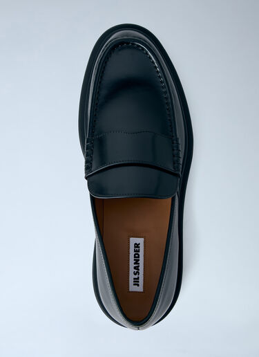 Jil Sander Brushed Leather Loafers Black jil0165010