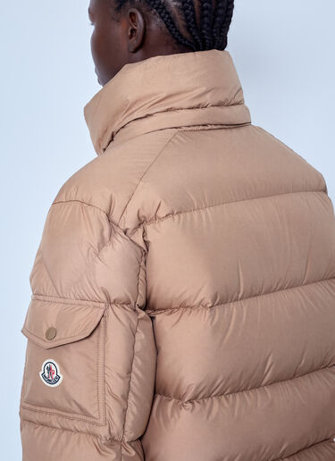 LN-CC® - Moncler: Maya 70 Hooded Short Down Jacket - Brown Moncler Maya 70 Hooded Short Down Jacket Brown mon0266002