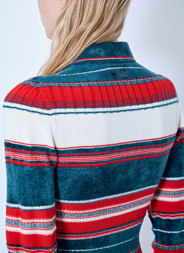 LN-CC® - Lacoste: Runway Textured Striped Polo Collar Sweater - Multicolor Lacoste Runway Textured Striped Polo Collar Sweater Multicolor lac0266021