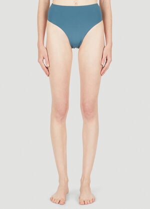 Ziah 90s High Waisted Bikini Bottoms Blue zia0249009