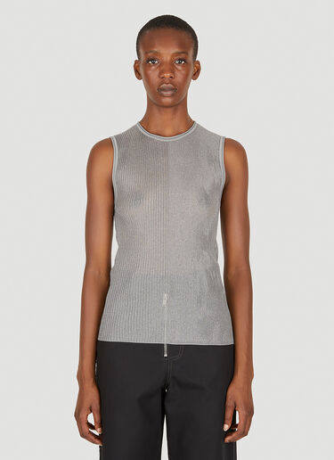 Dion Lee Ribbed Tank Top Grey dle0349005