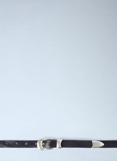 Our Legacy Curved Buckle Belt Black our0346003