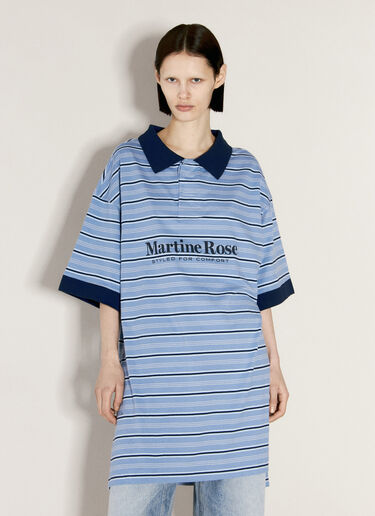 Martine Rose 스트라이프 폴로 셔츠  블루 mtr0255003