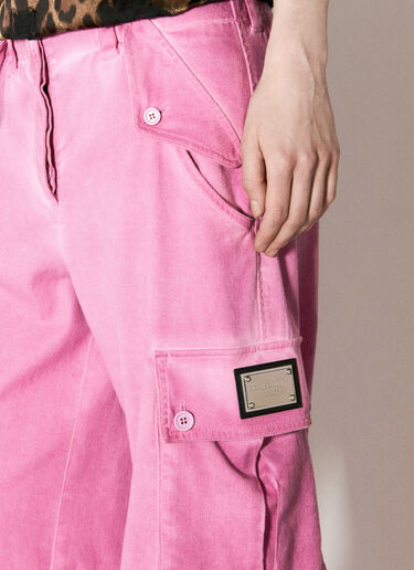 Dolce & Gabbana Cotton Cargo Pants Pink dol0255019