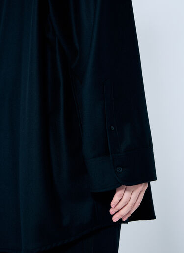 The Row Caroline Wool Shirt Black row0258021