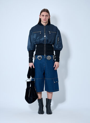 Chopova Lowena Little Birdy Bomber Jacket Blue cho0360011