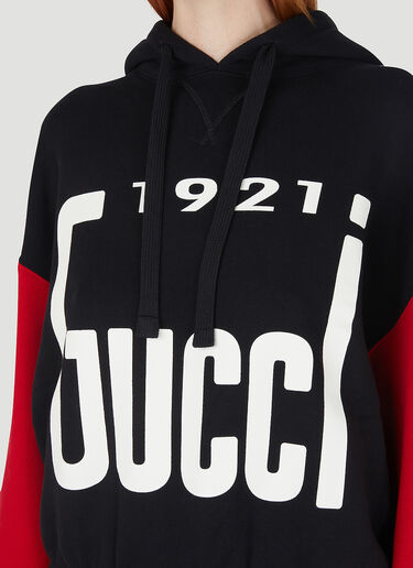 Gucci 1921 Two-Tone Hooded Sweatshirt Black guc0247075