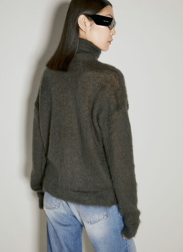 Saint Laurent 터틀넥 모헤어 스웨터 브라운 sla0254020