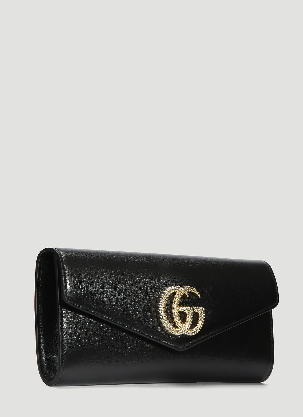 Gucci Broadway Leather Clutch Bag in Black LN CC