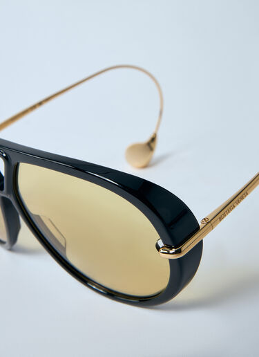 Bottega Veneta 드롭 에비에이터 선글라스 블랙 bos0359003