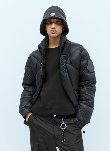 Moncler x Pharrell Williams Satin Ruched Bucket Hat Black mpw0354003