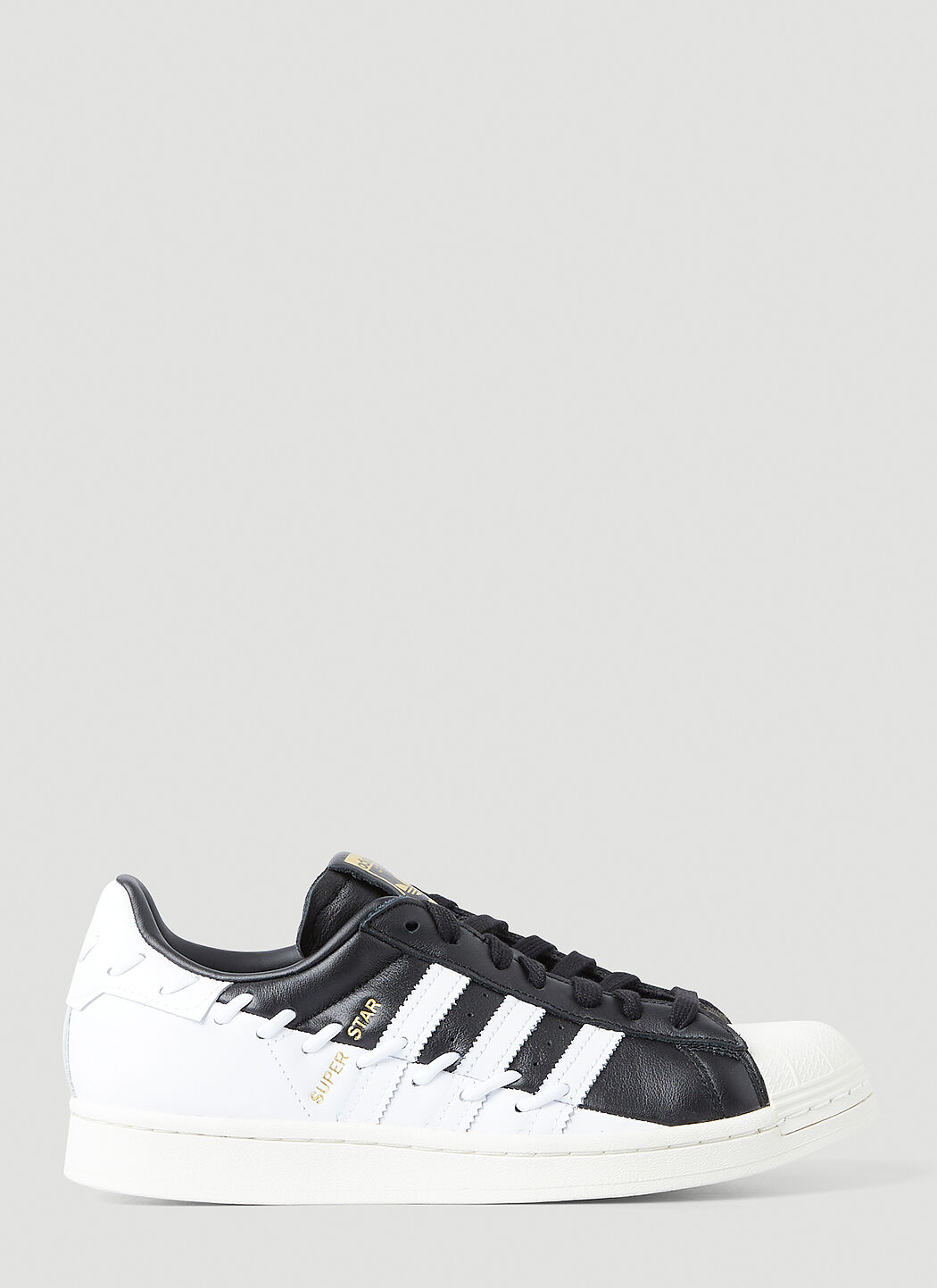 Adidas superstar cheap black stripe