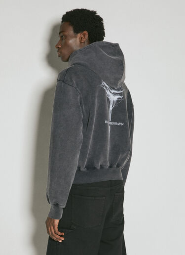 Han Kjøbenhavn Rose Cropped Hooded Sweatshirt Grey han0155005