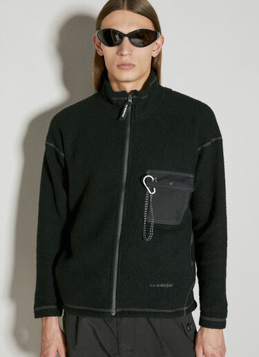 And Wander Fleece Zip-Up Jacket Black anw0154009