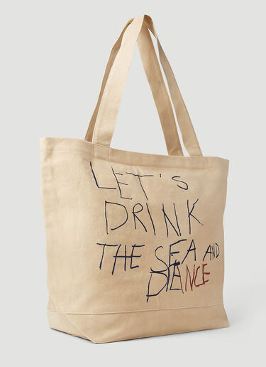 Raf Simons Slogan Tote Bag Beige raf0352002