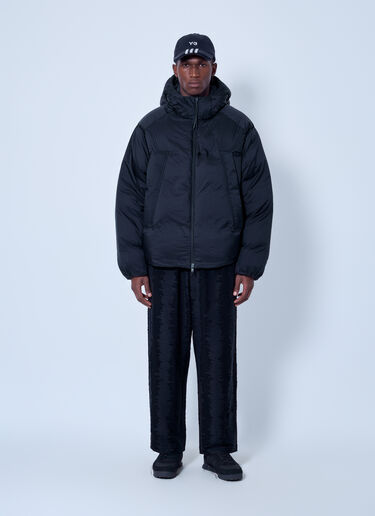 LN-CC® - Y-3: Hooded Puffer Jacket - Black Y-3 Hooded Puffer Jacket Black yyy0165014