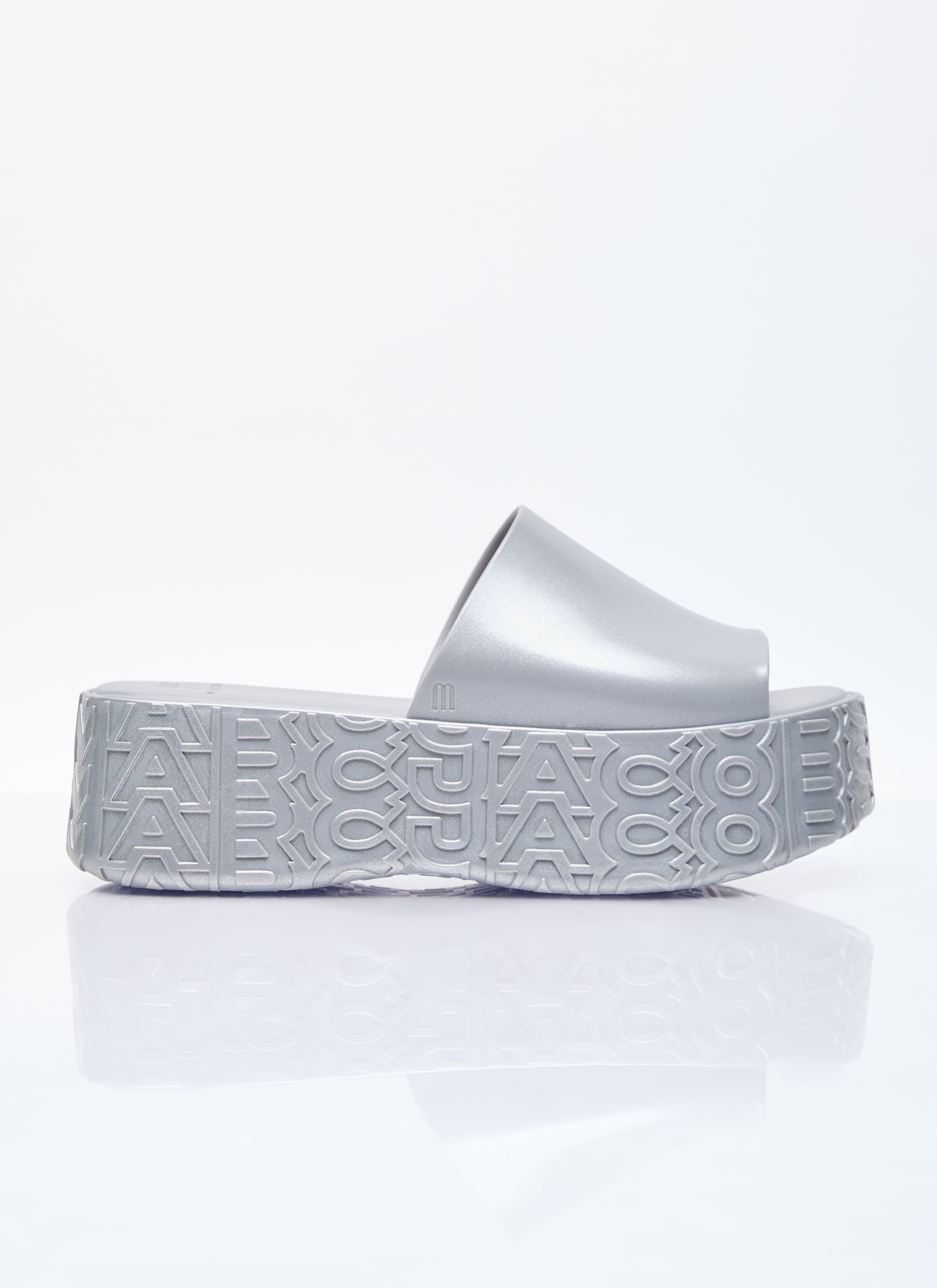 Melissa x Marc Jacobs Women's' Becky Platform Slides in Silver