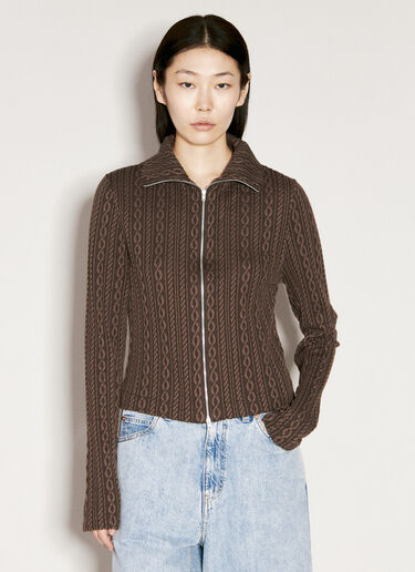 Our Legacy Slim 拉链开衫 棕色 our0256005