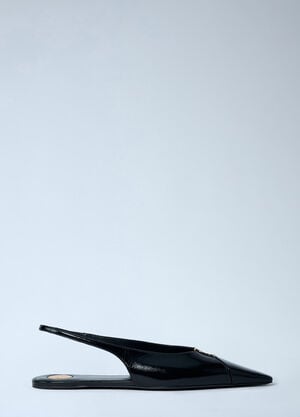 Saint Laurent Babylon 00 Slingback Ballerina Flats Black sla0261082