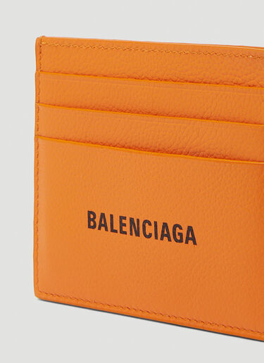 Balenciaga Logo Print Card Holder Orange bal0149053