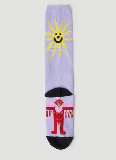 Walter Van Beirendonck Royal Icarus Socks Purple wlt0152025