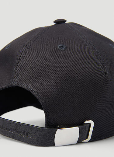 Alexander McQueen 徽标刺绣棒球帽 黑 amq0149048